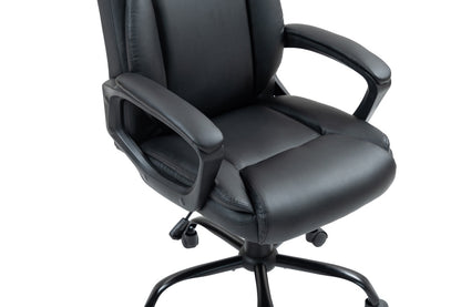 Ergolux Boston Padded Mid Back Office Chair (Black)