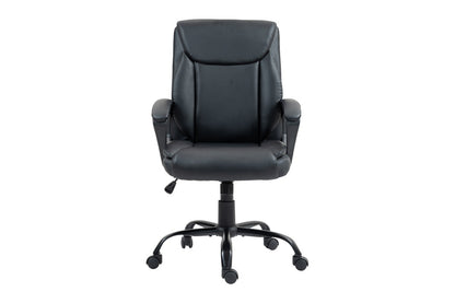 Ergolux Boston Padded Mid Back Office Chair (Black)