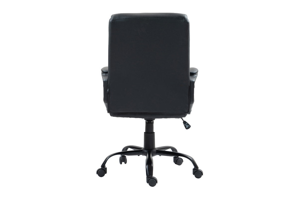 Ergolux Boston Padded Mid Back Office Chair (Black)