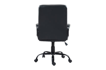 Ergolux Boston Padded Mid Back Office Chair (Black)