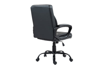 Ergolux Boston Padded Mid Back Office Chair (Black)