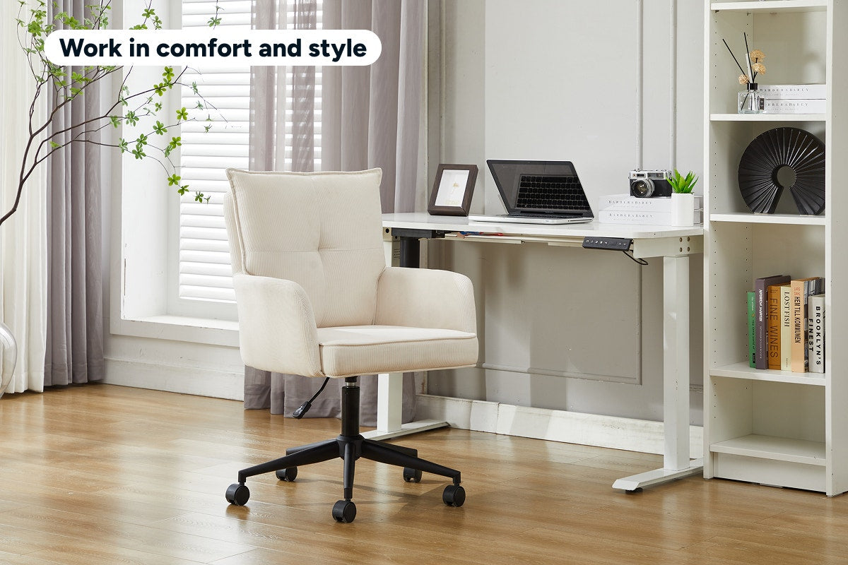 Ergolux Betty Fabric Office Chair (Beige/Black)