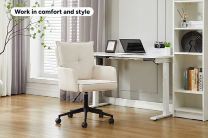 Ergolux Betty Fabric Office Chair (Beige/Black)