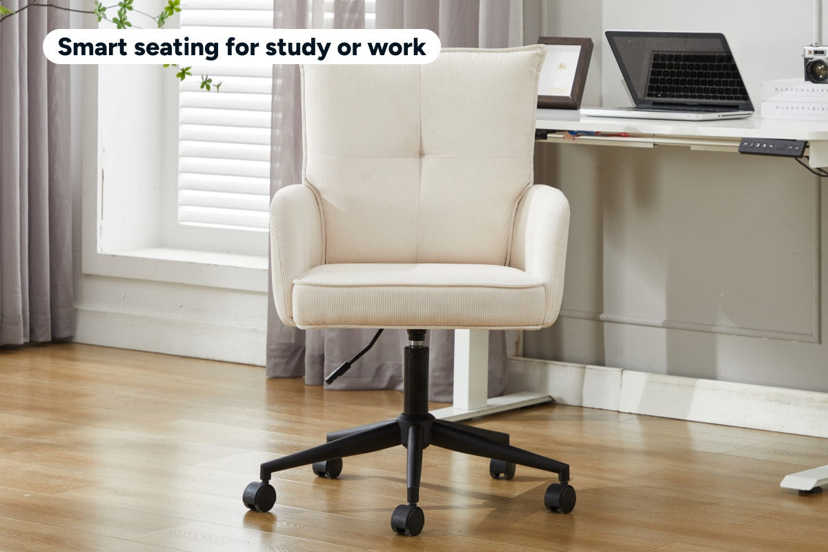 Ergolux Betty Fabric Office Chair (Beige/Black)