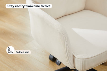 Ergolux Betty Fabric Office Chair (Beige/Black)