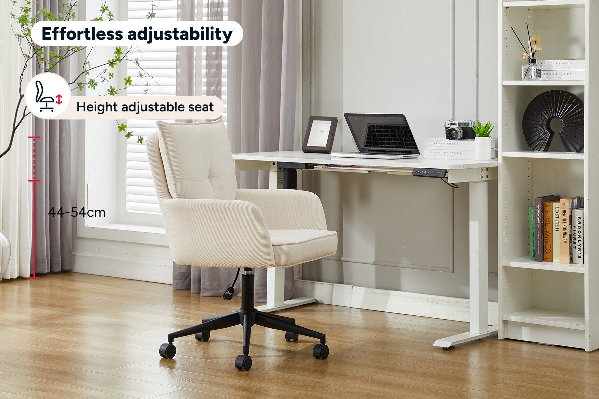 Ergolux Betty Fabric Office Chair (Beige/Black)