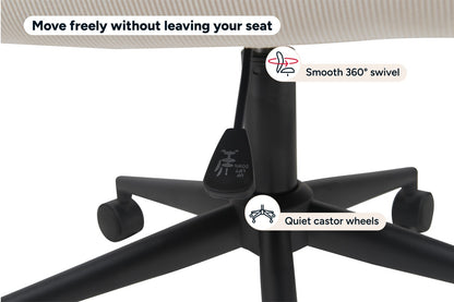 Ergolux Betty Fabric Office Chair (Beige/Black)