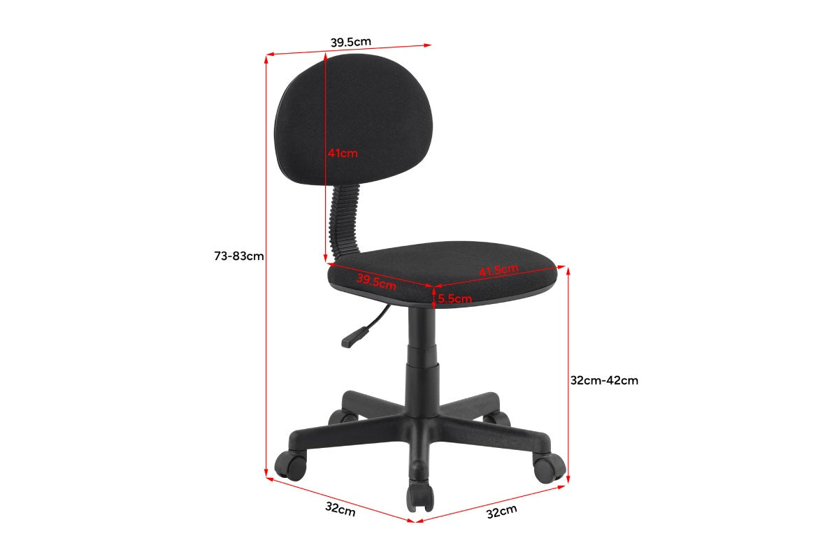 Ergolux Davey Desk Chair  - Black)