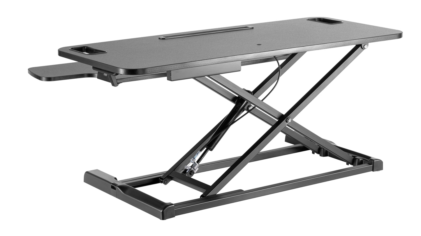 Ergolux Pro Height Adjustable Sit Stand Desk Riser 95cm (Black)
