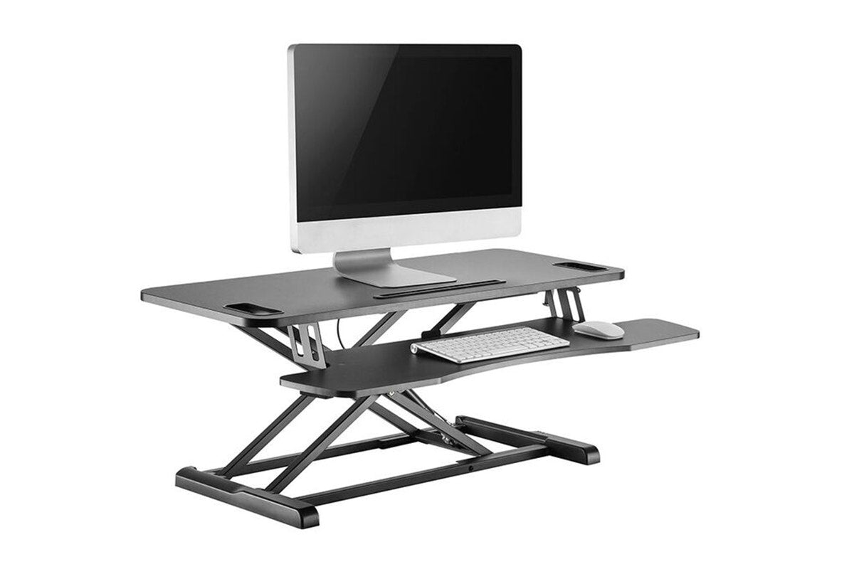 Ergolux Pro Height Adjustable Sit Stand Desk Riser 95cm (Black)