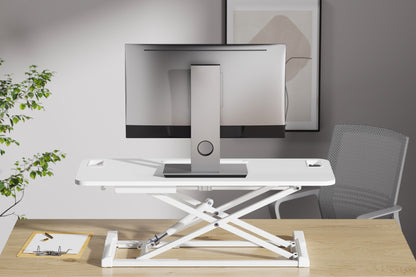 Ergolux Pro Height Adjustable Sit Stand Desk Riser 95cm (White)