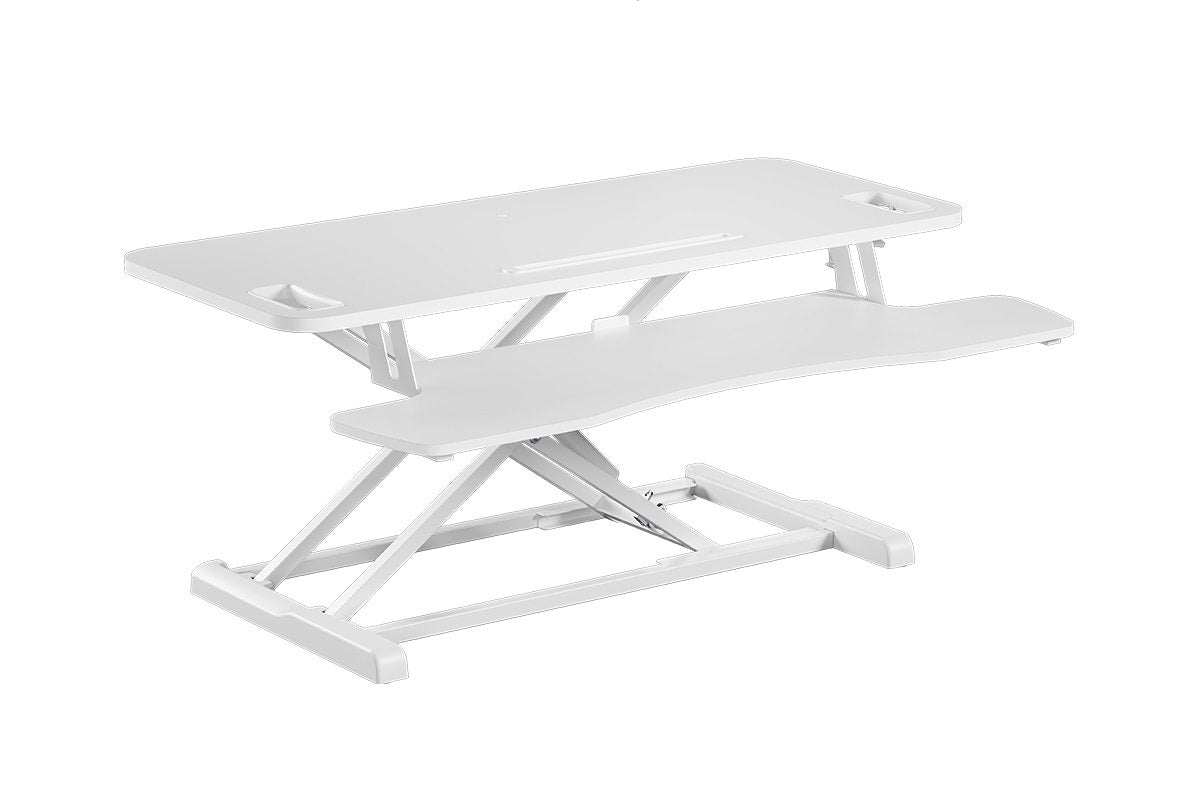 Ergolux Pro Height Adjustable Sit Stand Desk Riser 95cm (White)