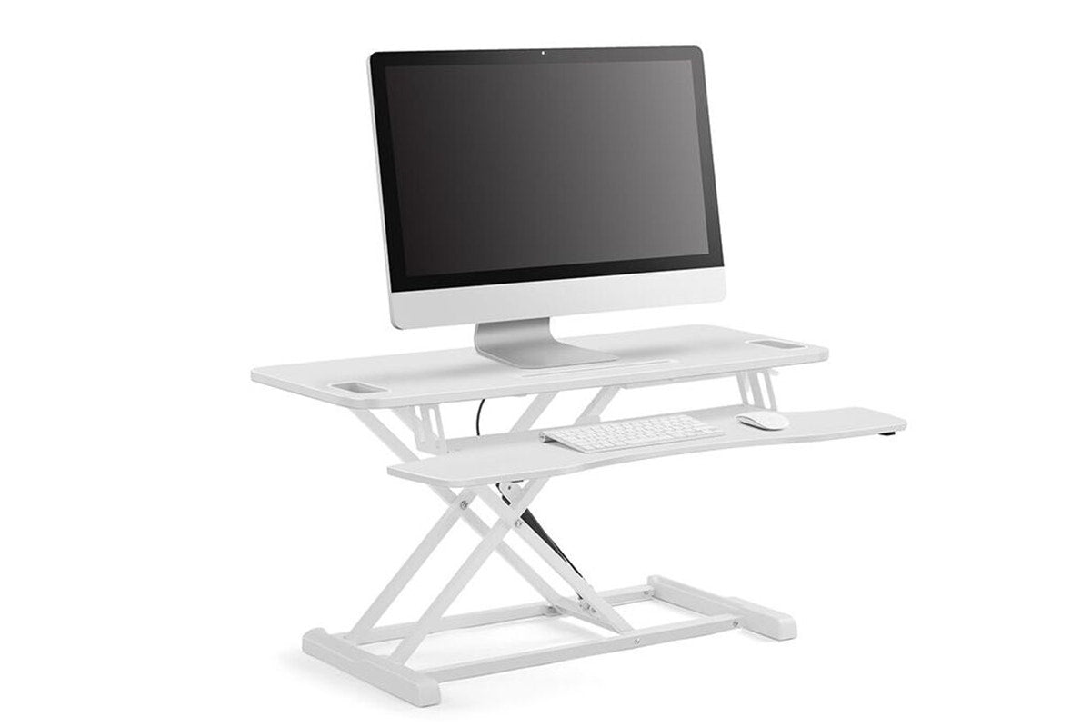 Ergolux Pro Height Adjustable Sit Stand Desk Riser 95cm (White)
