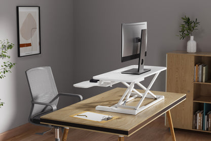Ergolux Pro Height Adjustable Sit Stand Desk Riser 95cm (White)