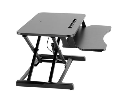 Ergolux Pro Height Adjustable Sit Stand Desk Riser Black Medium