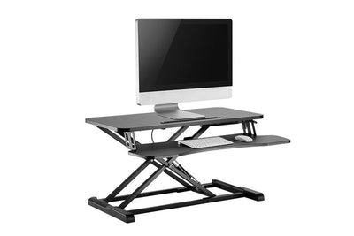Ergolux Pro Height Adjustable Sit Stand Desk Riser Black Medium