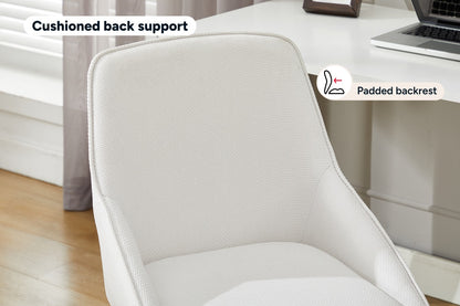 Ergolux Daisy Linen Office Chair (Beige/White)
