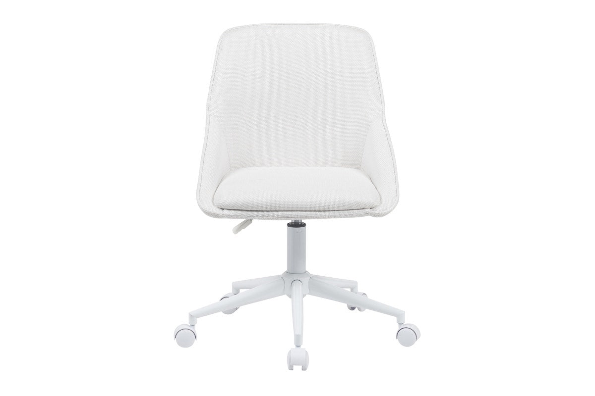 Ergolux Daisy Linen Office Chair (Beige/White)