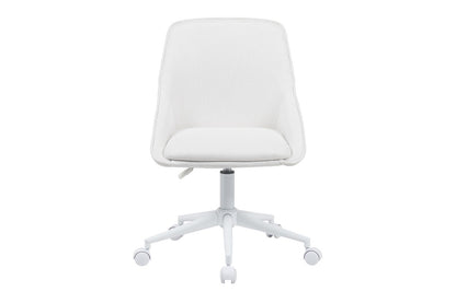 Ergolux Daisy Linen Office Chair (Beige/White)
