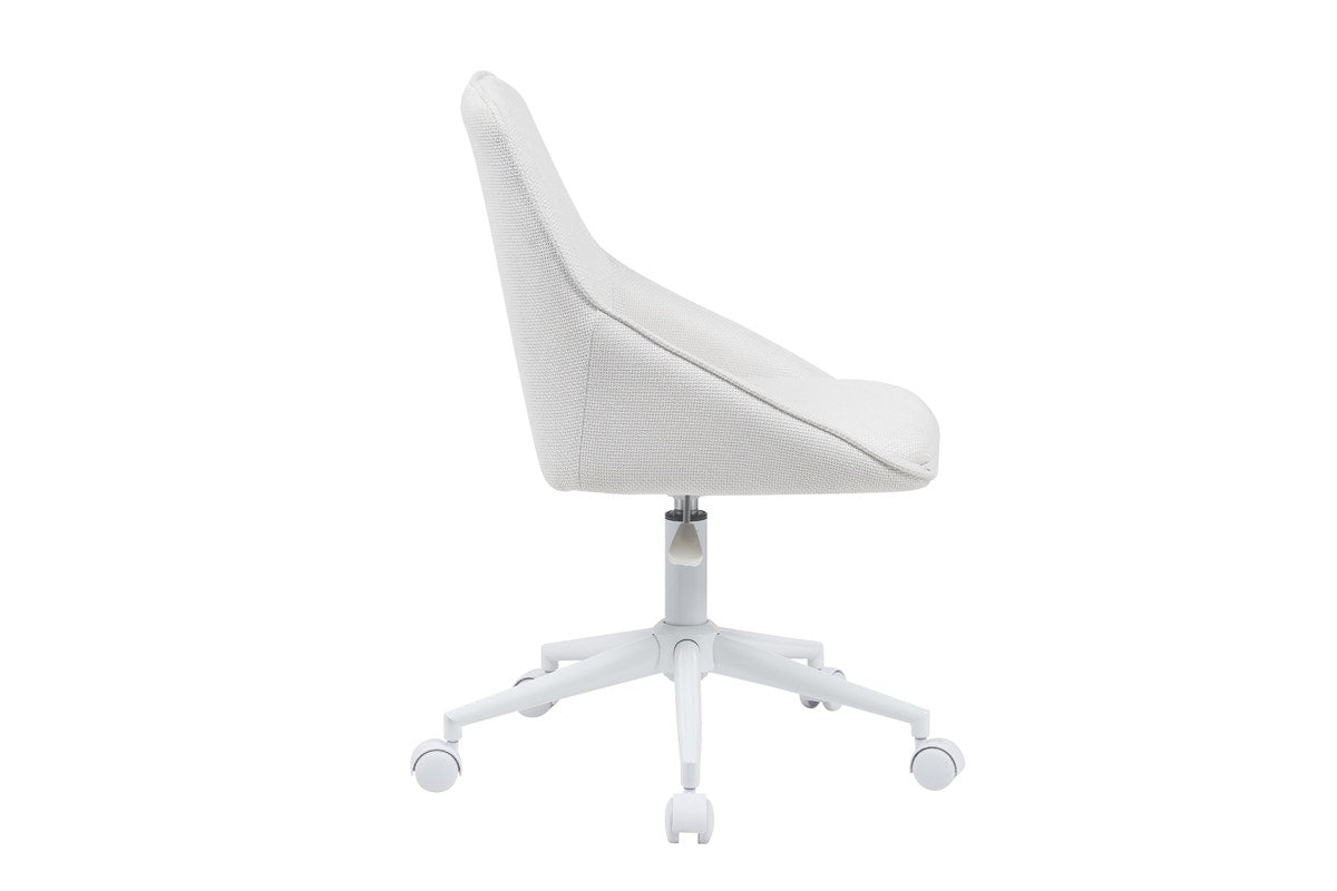 Ergolux Daisy Linen Office Chair (Beige/White)