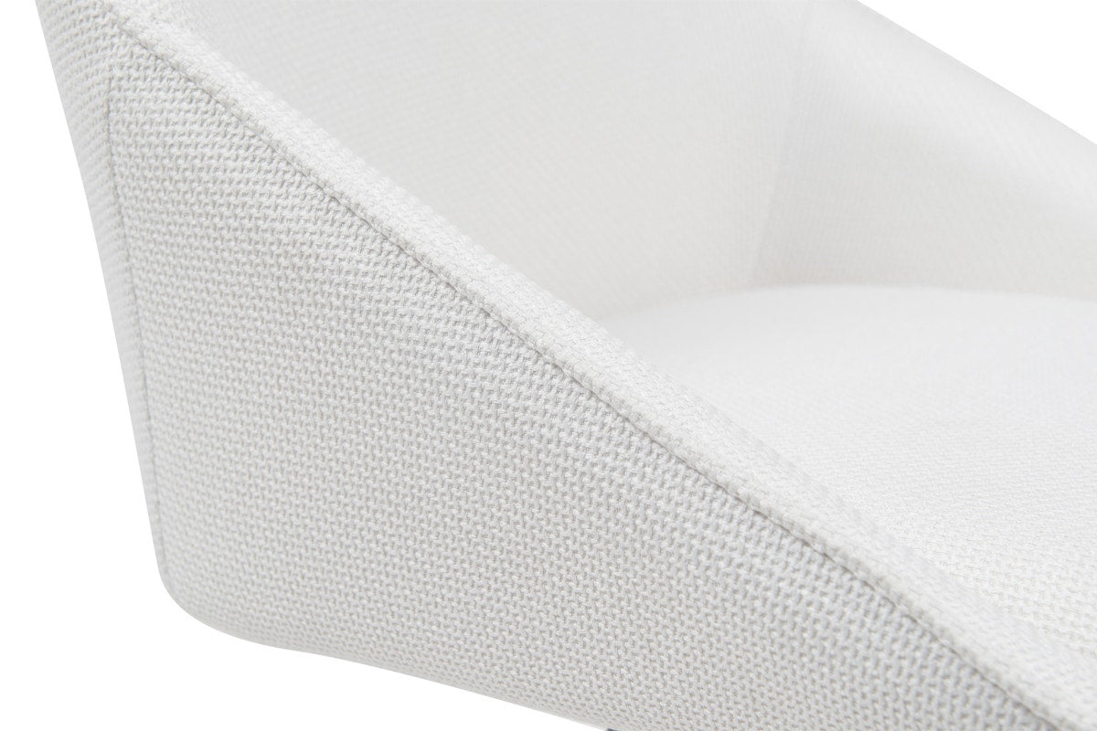 Ergolux Daisy Linen Office Chair (Beige/White)