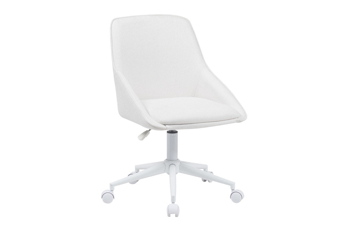 Ergolux Daisy Linen Office Chair (Beige/White)