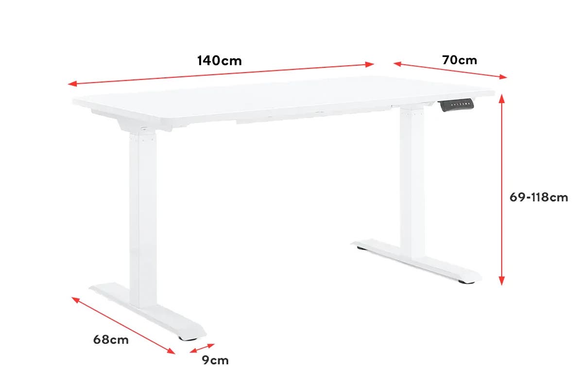 Ergolux Electric Dual Motor Standing Desk (White)