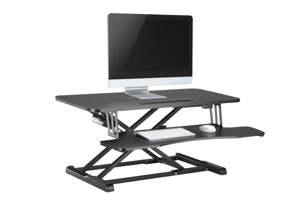 Ergolux EZ Pro Electric Height Adjustable Sit Stand Desk Riser 95cm (Black)
