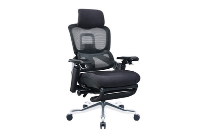 Ergolux Elite Ergonomic Foam Office Chair with Footrest (Black)