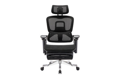 Ergolux Elite Ergonomic Office Chair with Footrest (Black)