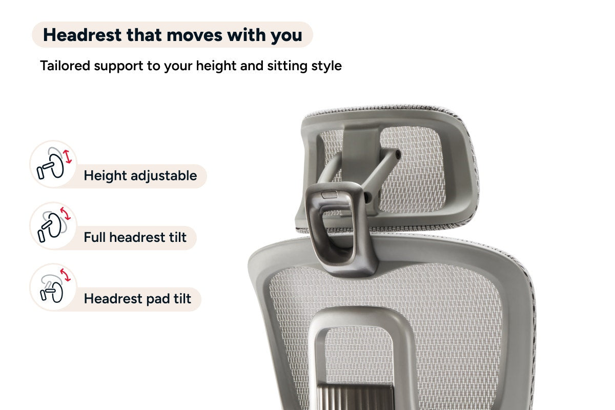 Ergolux Elite Ergonomic Mesh Office Chair with Footrest (Grey)