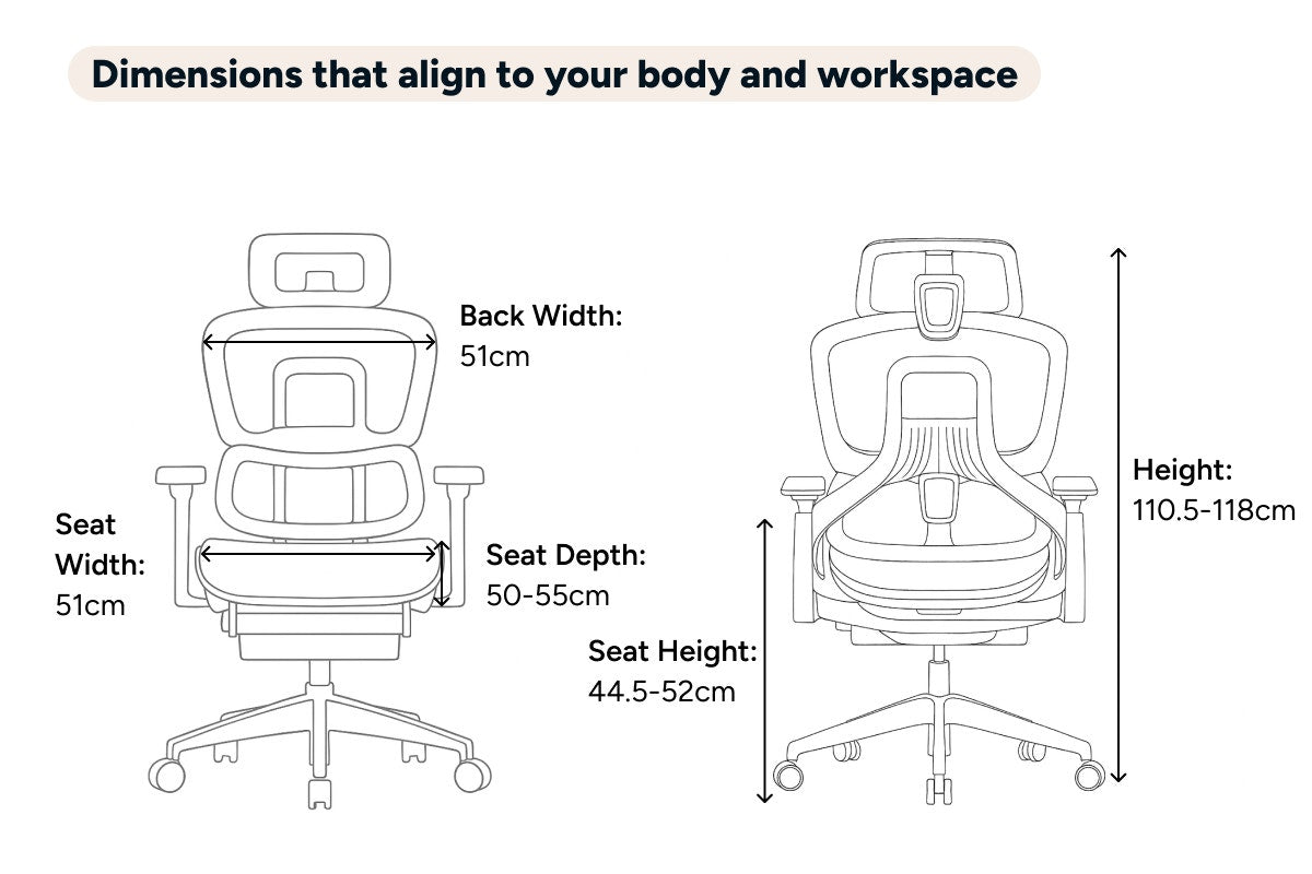 Ergolux Elite Ergonomic Mesh Office Chair with Footrest (Grey)