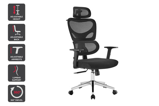Ergolux Core Ergonomic Foam Office Chair (Black)