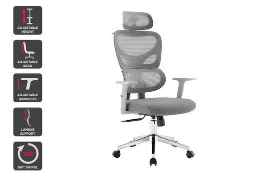 Ergolux Core Ergonomic Foam Office Chair (Grey)