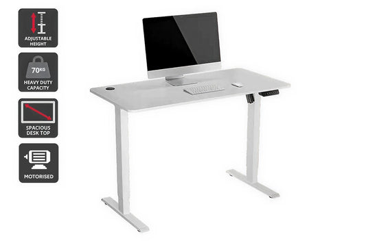 Ergolux Electric Standing Desk 120 x 60cm (White/White)