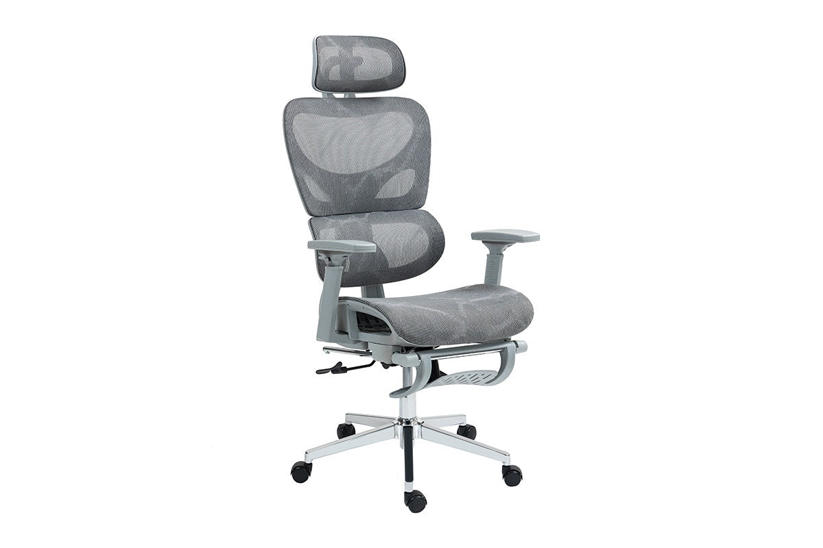 Ergolux EZ11 Ergonomic Office Chair with Footrest (Grey)