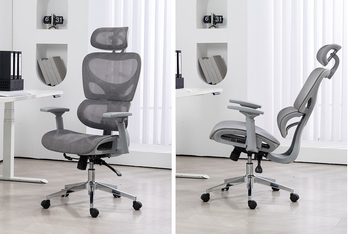 Ergolux EZ11 Ergonomic Office Chair with Dynamic Lumbar Support (Grey)