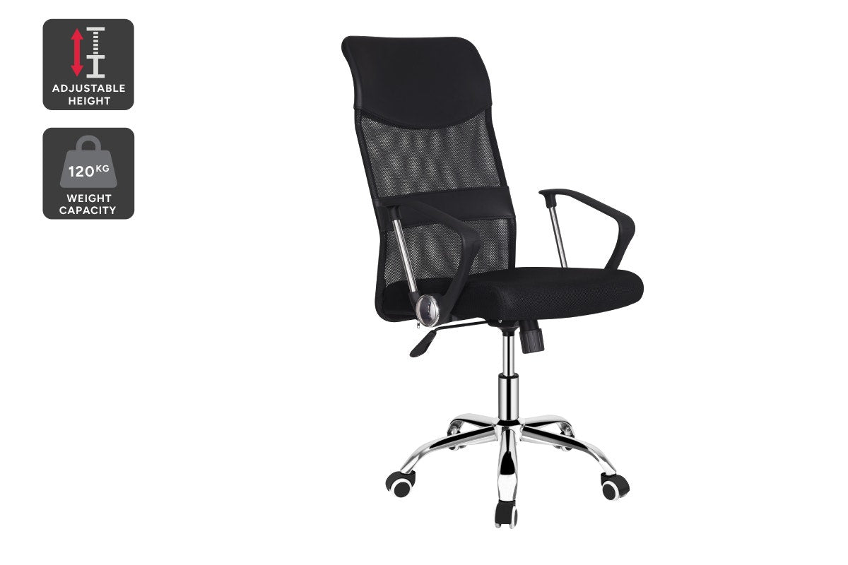 Ergolux High Back Designer Office Chair  - Black)