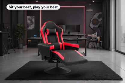 Ergolux Hotshot Recliner Gaming Office Chair (Black/Red)