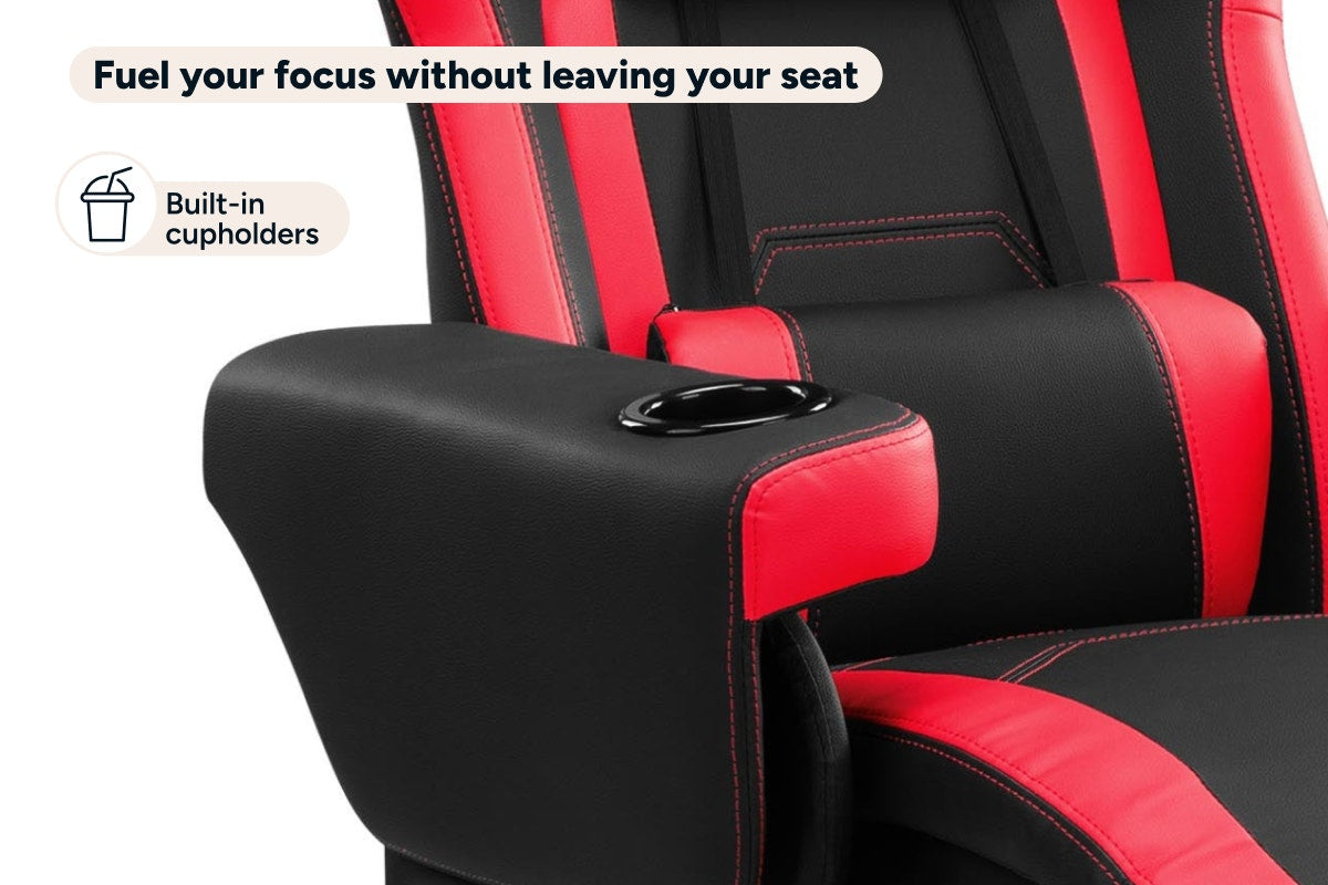 Ergolux Hotshot Recliner Gaming Office Chair (Black/Red)
