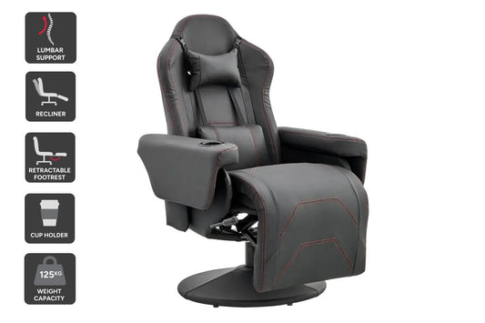 Ergolux Hotshot Recliner Gaming Office Chair (Black)