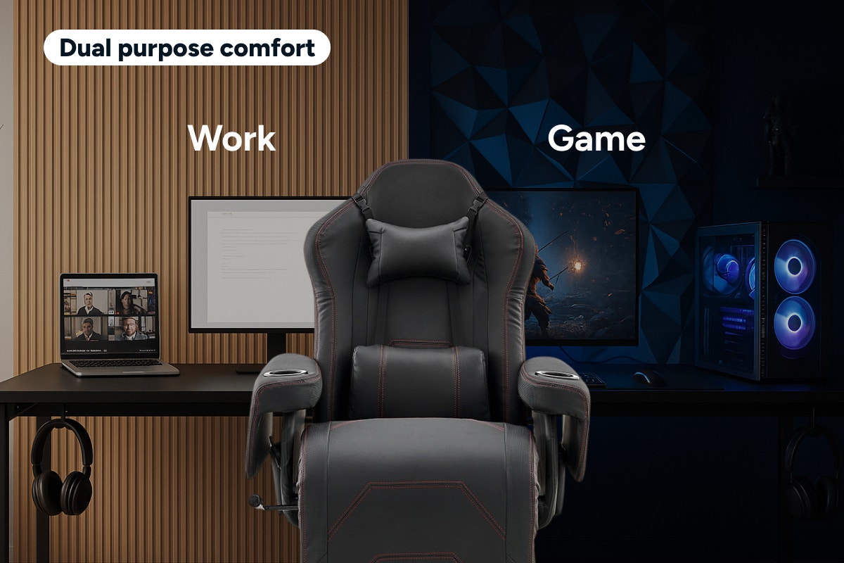 Ergolux Hotshot Recliner Gaming Office Chair (Black)