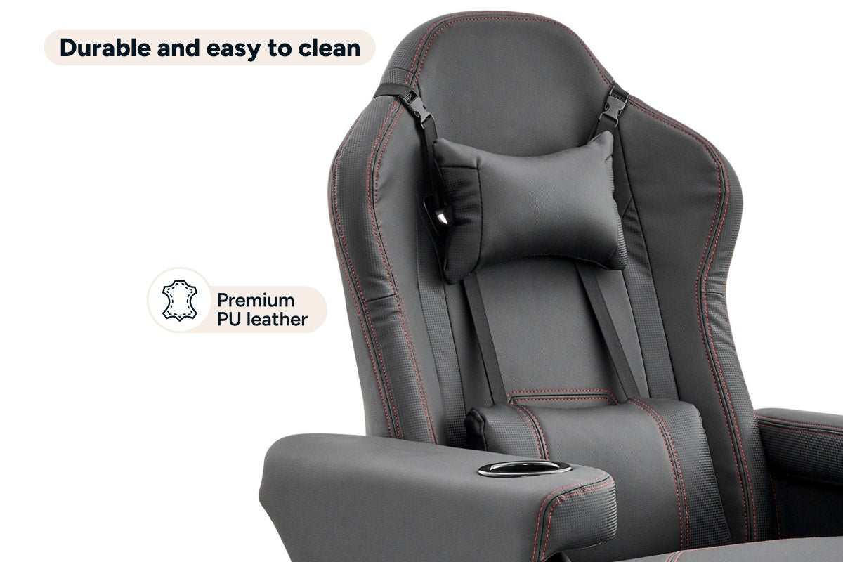 Ergolux Hotshot Recliner Gaming Office Chair (Black)