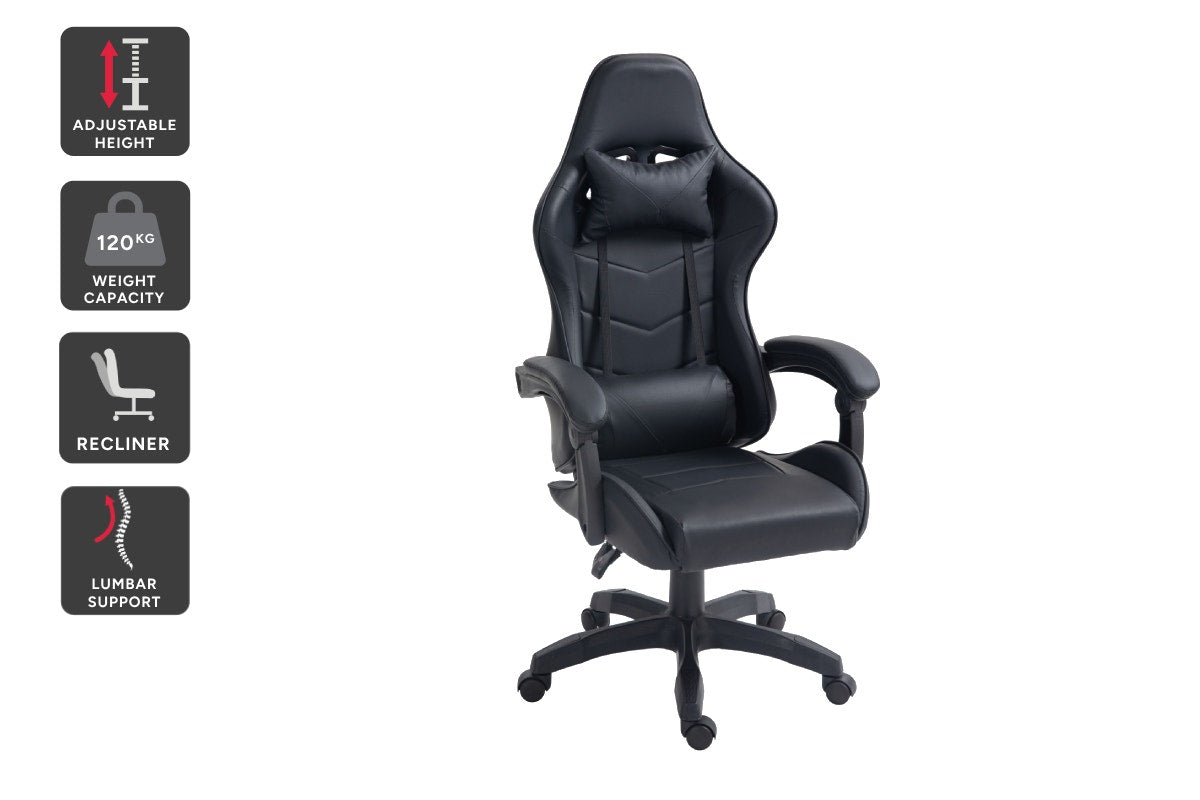 Ergolux Hyper Gaming Chair - Black