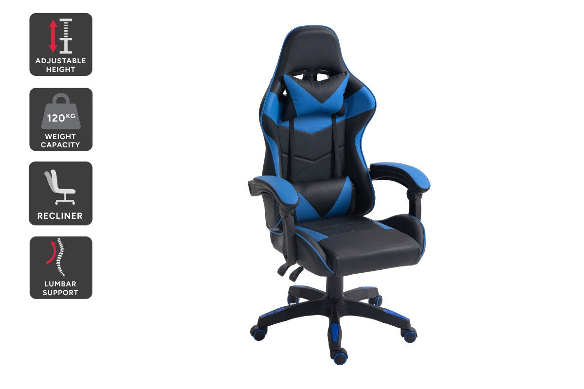 Ergolux Hyper Gaming Chair Blue
