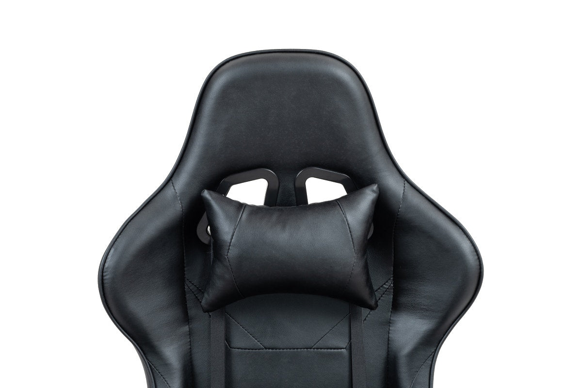 Ergolux Meta Massage Gaming Chair with Footrest (Black)