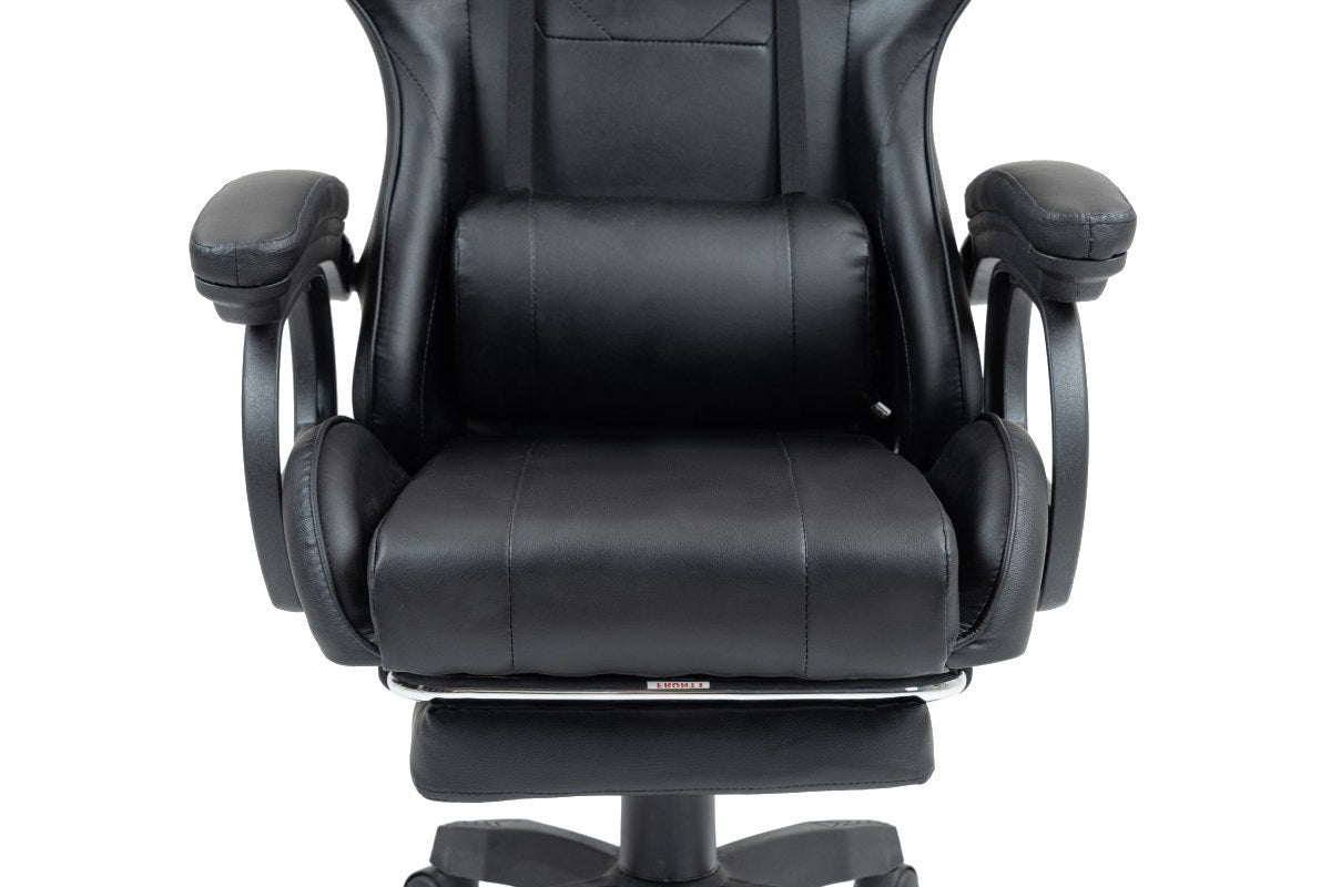 Ergolux Meta Massage Gaming Chair with Footrest (Black)