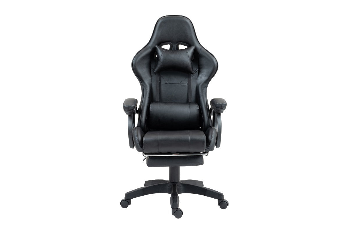 Ergolux Meta Massage Gaming Chair with Footrest (Black)