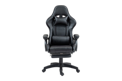 Ergolux Meta Massage Gaming Chair with Footrest (Black)