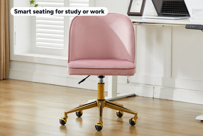 Ergolux Monty Velvet Office Chair (Blush)